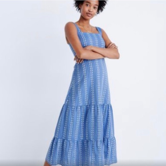 Madewell Dresses & Skirts - Madewell Embroidered Button Back Tiered Sundress